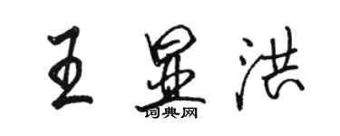 骆恒光王显洪行书个性签名怎么写