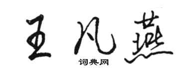 骆恒光王凡燕行书个性签名怎么写