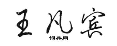 骆恒光王凡宾行书个性签名怎么写