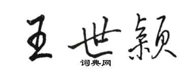 骆恒光王世颖行书个性签名怎么写