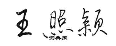 骆恒光王照颖行书个性签名怎么写