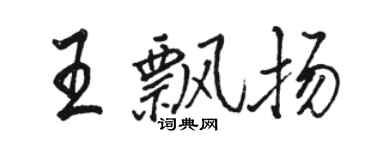 骆恒光王飘扬行书个性签名怎么写