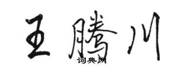 骆恒光王腾川行书个性签名怎么写