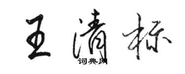 骆恒光王清标行书个性签名怎么写