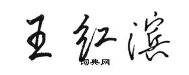 骆恒光王红滨行书个性签名怎么写