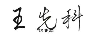 骆恒光王先科行书个性签名怎么写