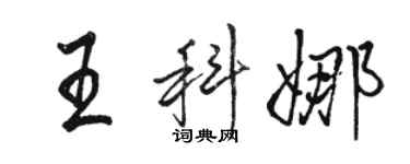 骆恒光王科娜行书个性签名怎么写