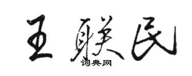 骆恒光王联民行书个性签名怎么写