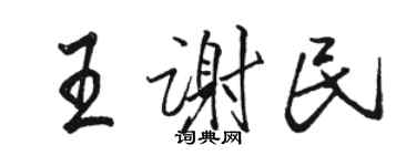 骆恒光王谢民行书个性签名怎么写