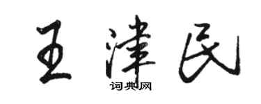 骆恒光王津民行书个性签名怎么写