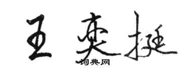 骆恒光王奕挺行书个性签名怎么写