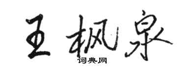 骆恒光王枫泉行书个性签名怎么写