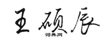 骆恒光王硕辰行书个性签名怎么写