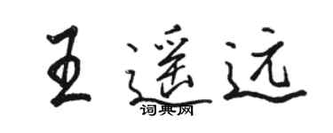 骆恒光王遥远行书个性签名怎么写