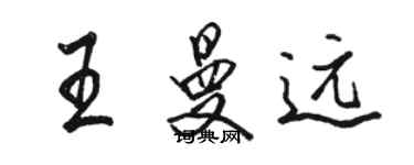 骆恒光王曼远行书个性签名怎么写