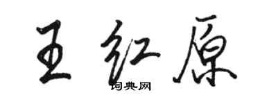 骆恒光王红原行书个性签名怎么写