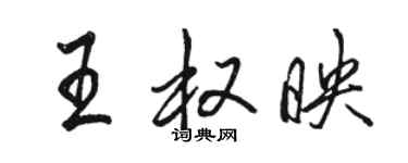 骆恒光王权映行书个性签名怎么写