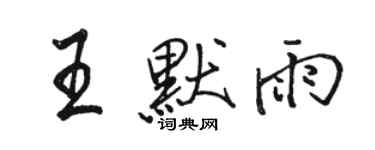 骆恒光王默雨行书个性签名怎么写