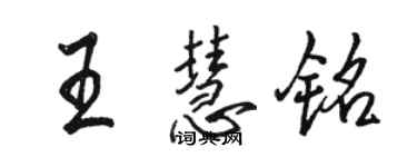 骆恒光王慧铭行书个性签名怎么写