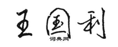 骆恒光王国利行书个性签名怎么写