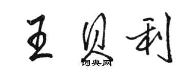 骆恒光王贝利行书个性签名怎么写