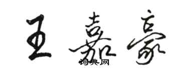 骆恒光王嘉豪行书个性签名怎么写
