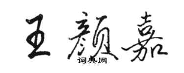 骆恒光王颜嘉行书个性签名怎么写