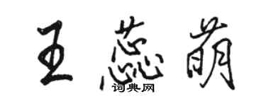 骆恒光王蕊萌行书个性签名怎么写