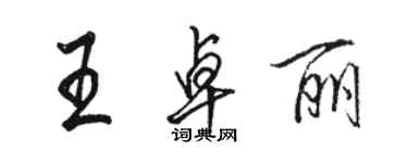 骆恒光王卓丽行书个性签名怎么写