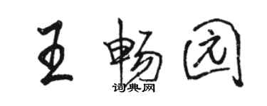 骆恒光王畅园行书个性签名怎么写