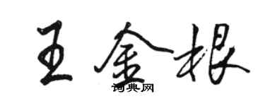 骆恒光王金根行书个性签名怎么写