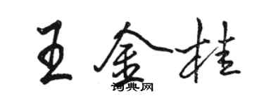 骆恒光王金桂行书个性签名怎么写