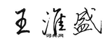 骆恒光王淮盛行书个性签名怎么写
