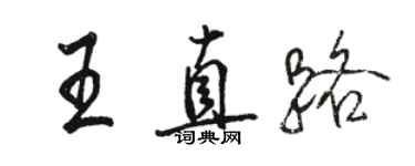 骆恒光王直路行书个性签名怎么写