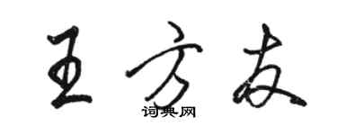骆恒光王方友行书个性签名怎么写