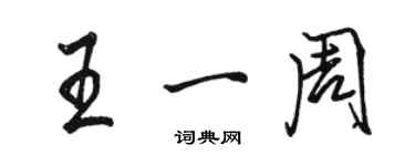 骆恒光王一周行书个性签名怎么写