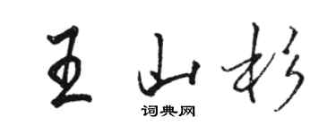 骆恒光王山杉行书个性签名怎么写
