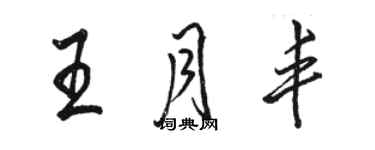 骆恒光王月丰行书个性签名怎么写