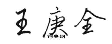 骆恒光王庚全行书个性签名怎么写
