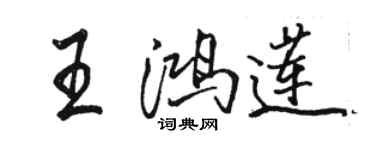 骆恒光王鸿莲行书个性签名怎么写