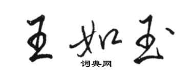 骆恒光王如玉行书个性签名怎么写
