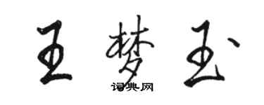骆恒光王梦玉行书个性签名怎么写