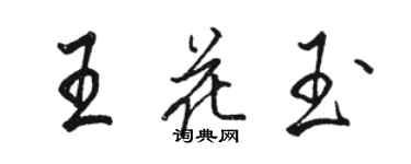 骆恒光王花玉行书个性签名怎么写