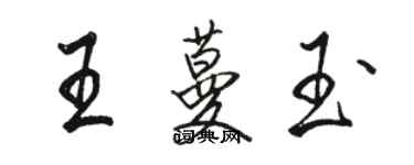 骆恒光王蔓玉行书个性签名怎么写