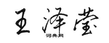 骆恒光王泽莹行书个性签名怎么写