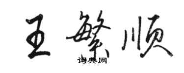 骆恒光王繁顺行书个性签名怎么写