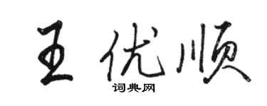 骆恒光王优顺行书个性签名怎么写