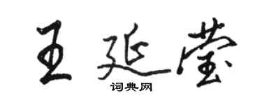 骆恒光王延莹行书个性签名怎么写