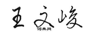骆恒光王文峻行书个性签名怎么写