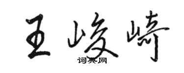 骆恒光王峻崎行书个性签名怎么写